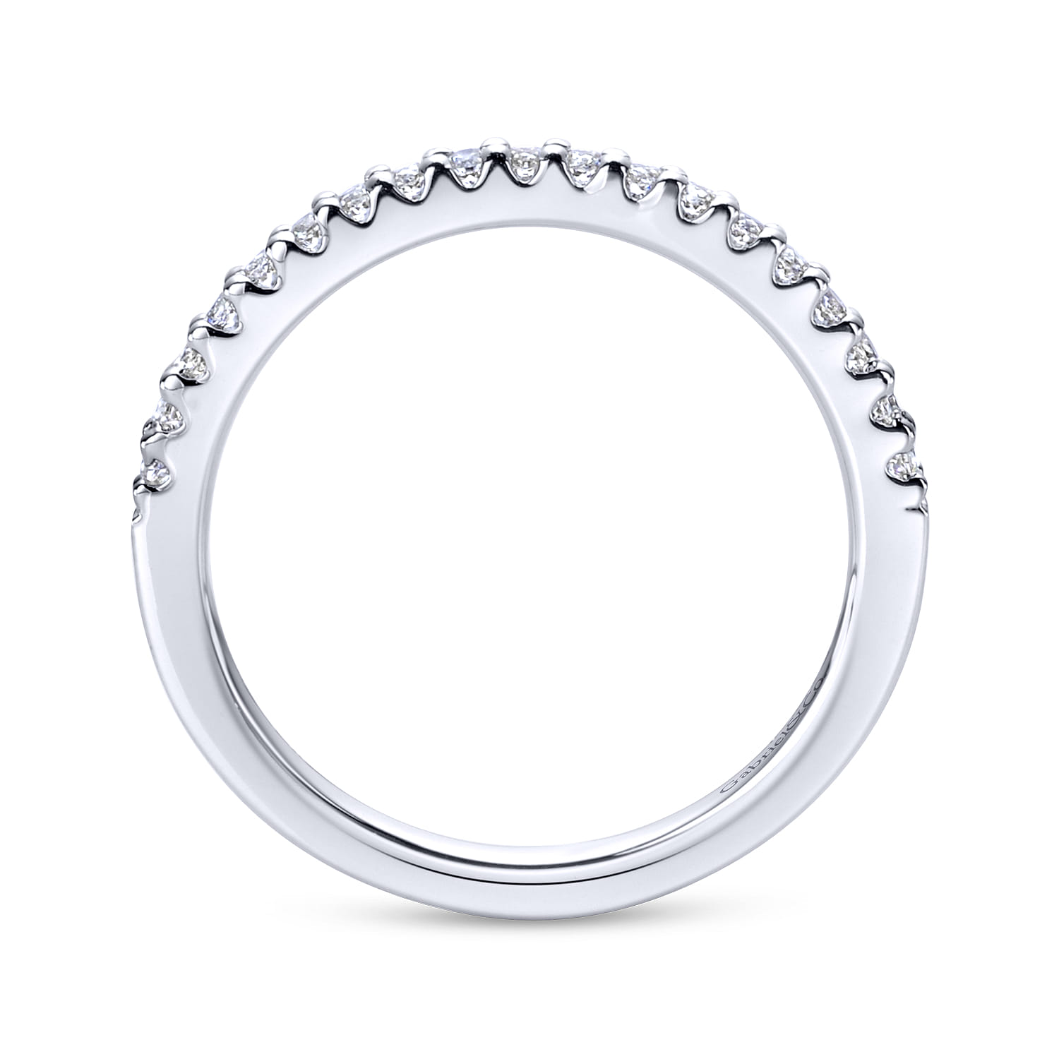 14K White Gold  Matching Wedding Band - 0.19 ct - Shot 2