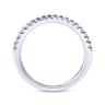14K White Gold  Matching Wedding Band - 0.19 ct