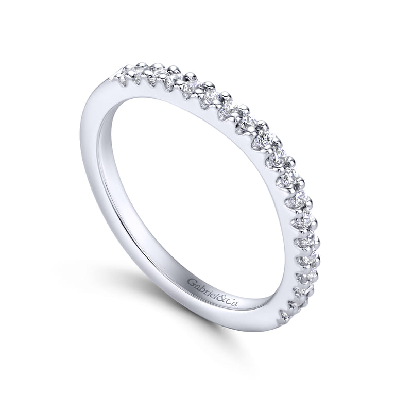 14K White Gold  Matching Wedding Band - 0.19 ct - Shot 3