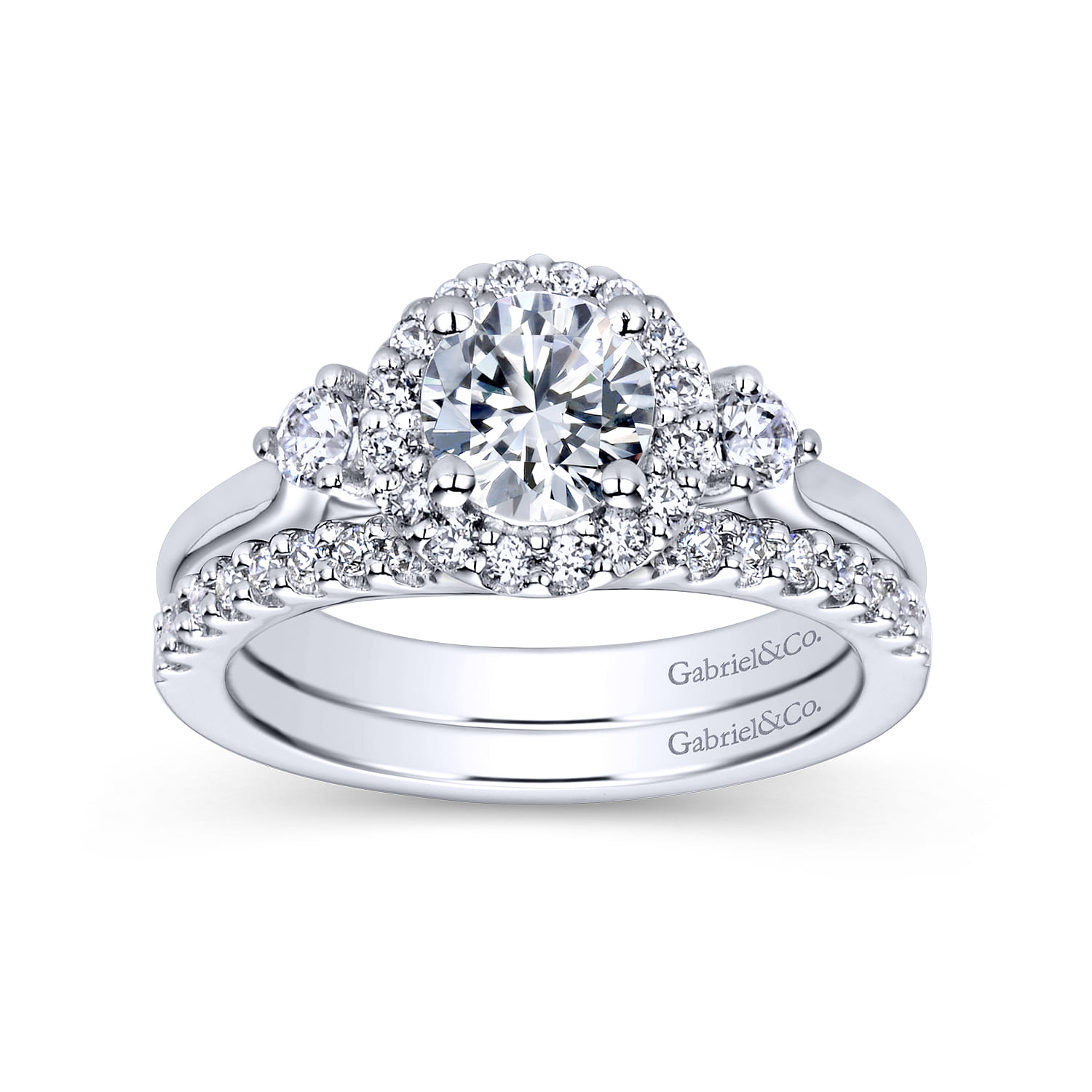 14K White Gold  Matching Wedding Band - 0.19 ct - Shot 4