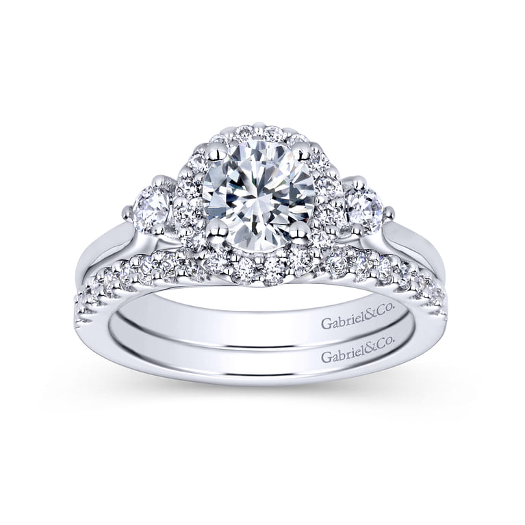 14K White Gold  Matching Wedding Band - 0.19 ct - Shot 4