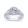 14K White Gold  Matching Wedding Band - 0.19 ct