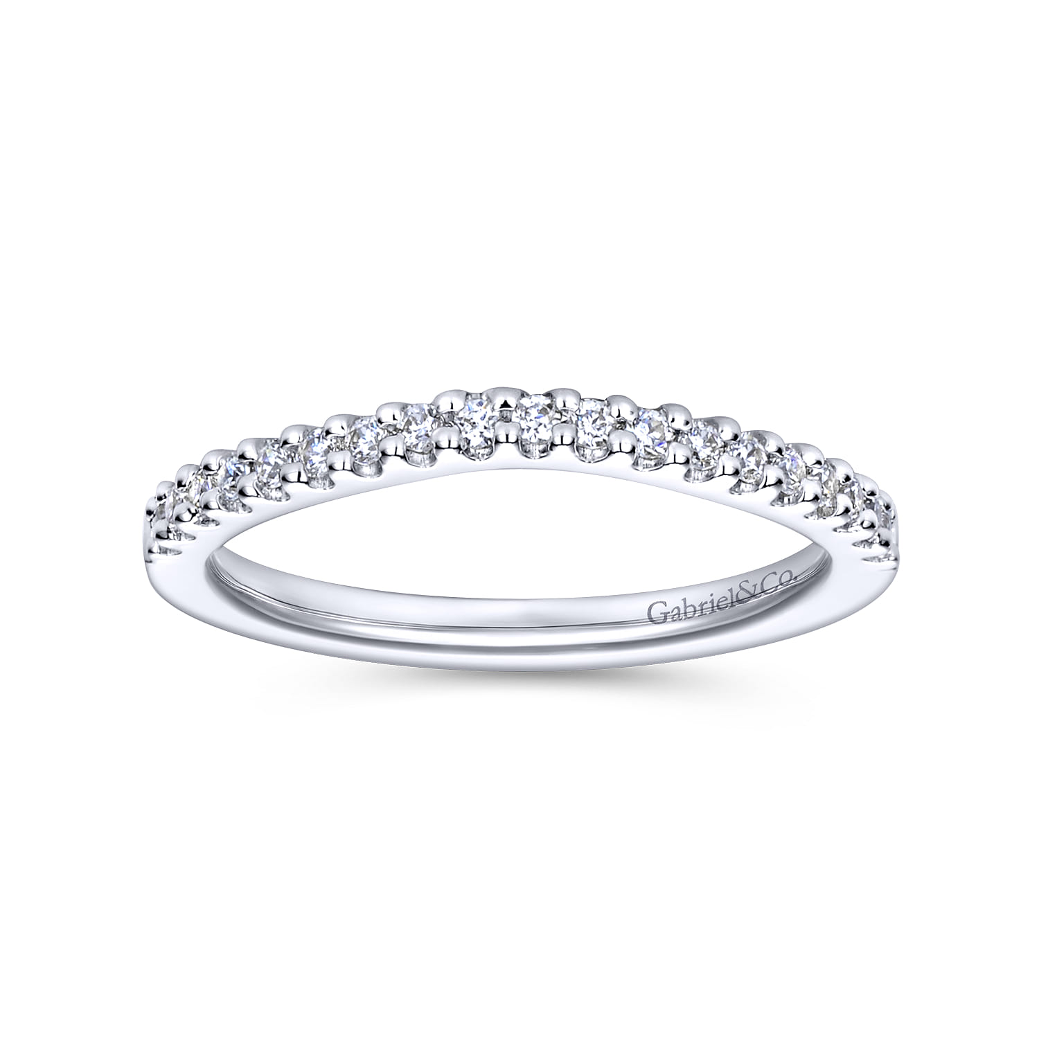 14K White Gold  Matching Wedding Band - 0.19 ct - Shot 5