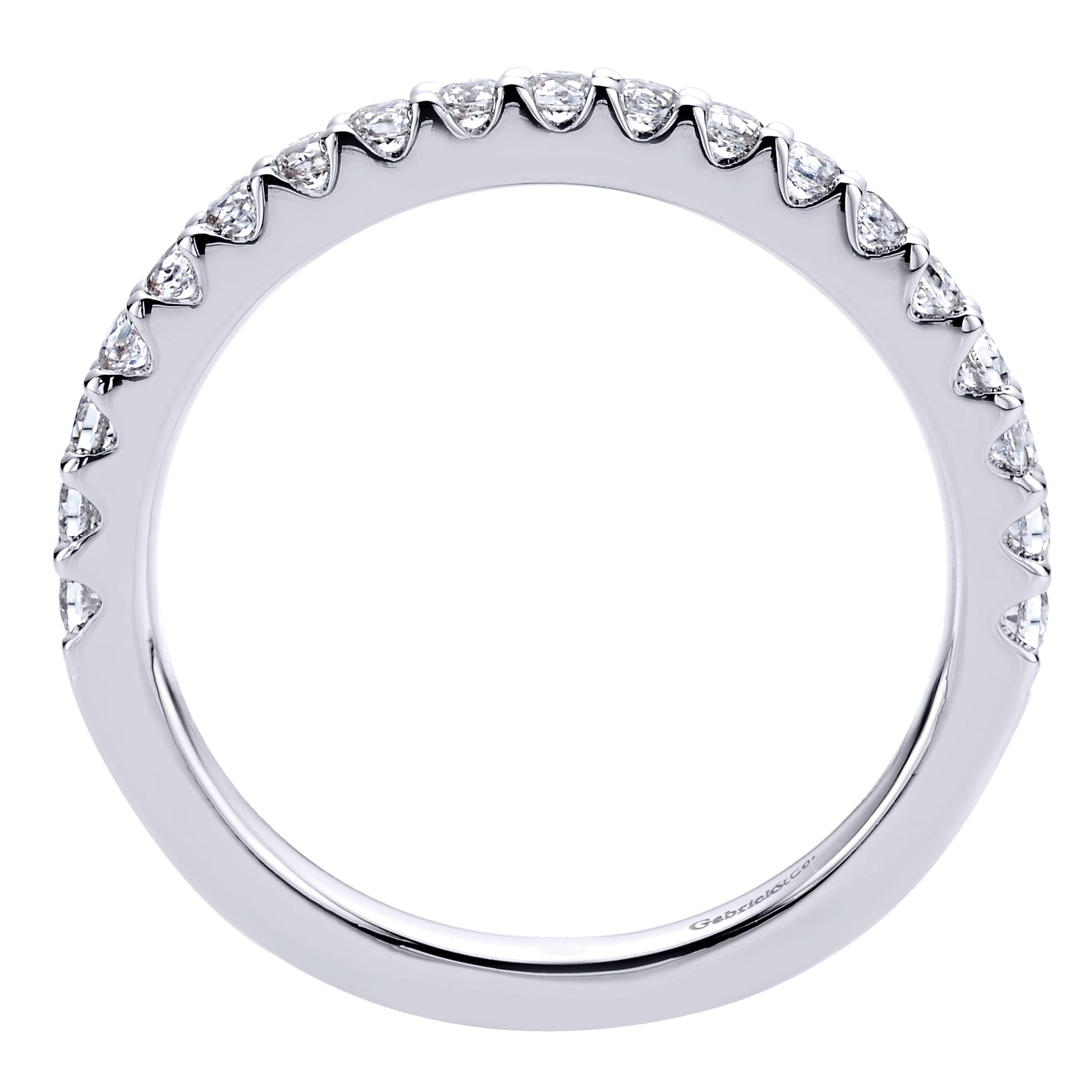 14K White Gold  Matching Wedding Band - 0.39 ct - Shot 2
