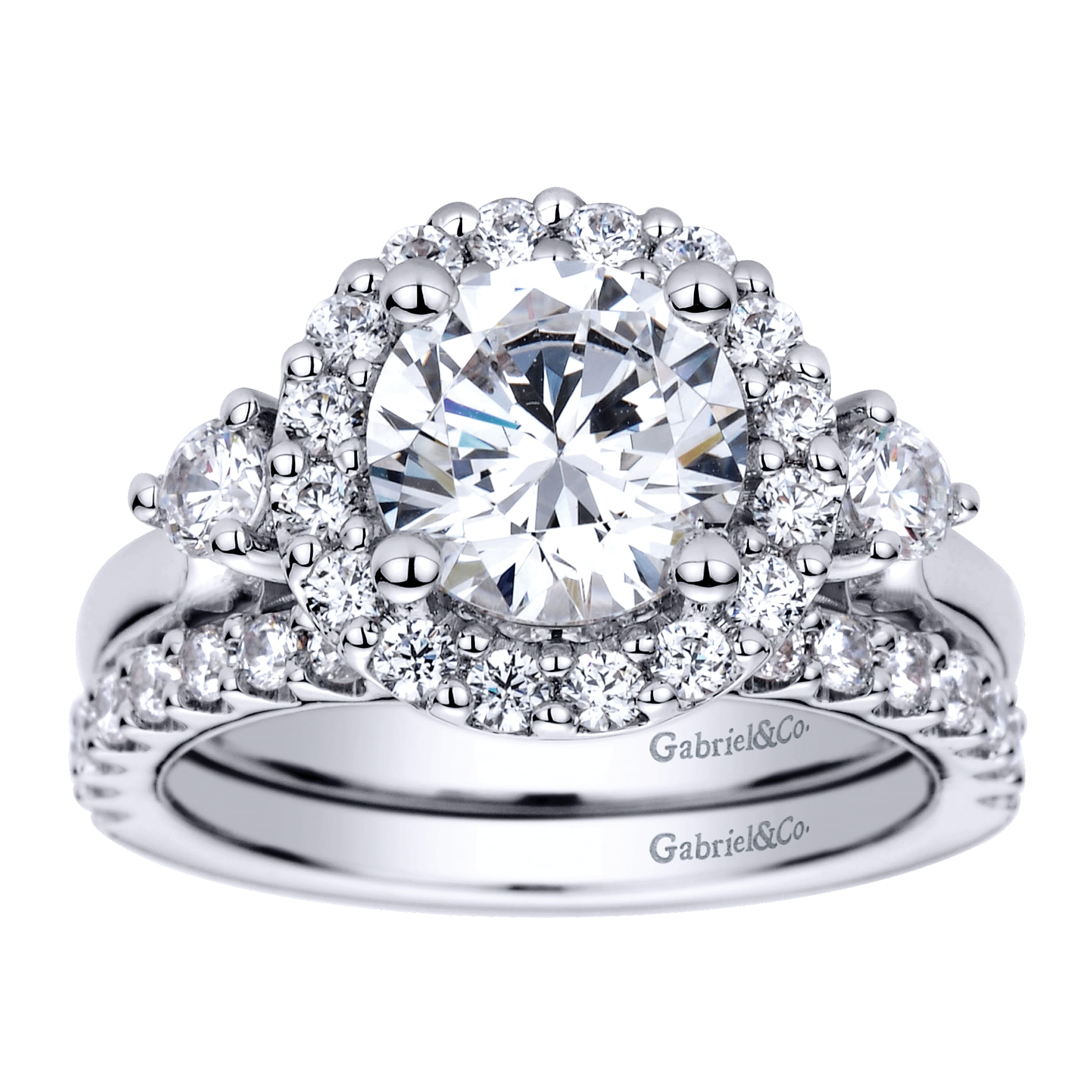 14K White Gold  Matching Wedding Band - 0.39 ct - Shot 4