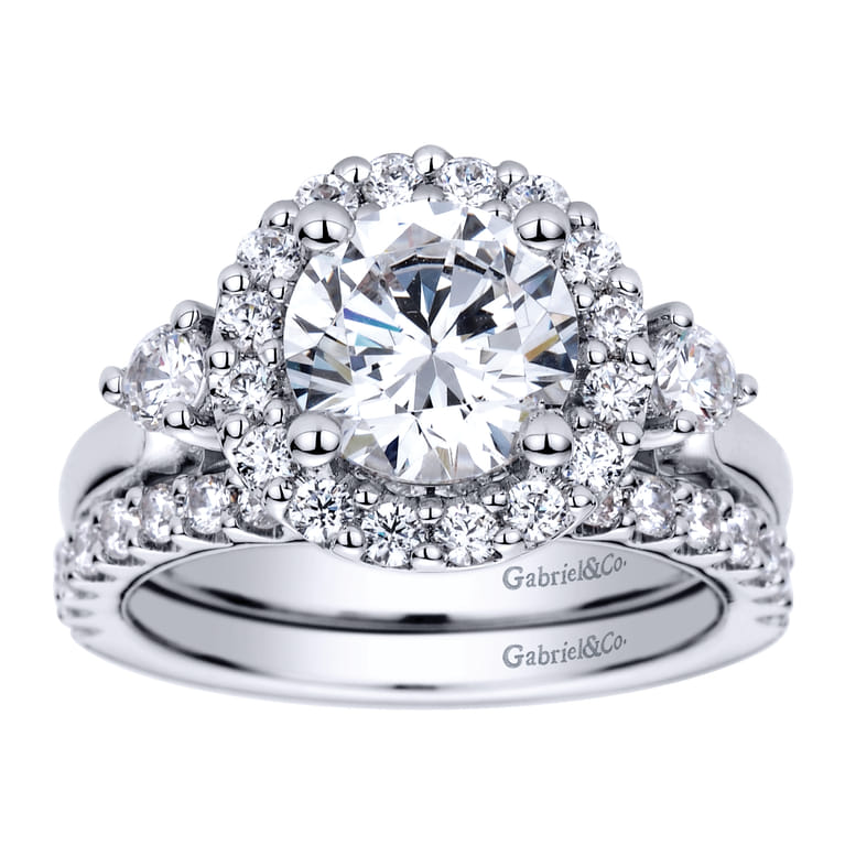 14K White Gold  Matching Wedding Band - 0.39 ct - Shot 4