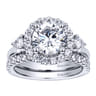 14K White Gold  Matching Wedding Band - 0.39 ct