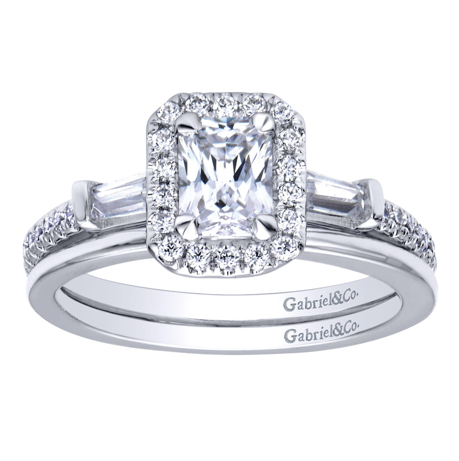 14K White Gold Matching Wedding Band - Shot 4