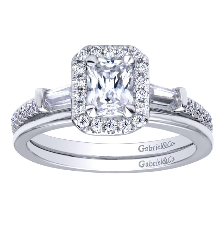 14K White Gold Matching Wedding Band - Shot 4