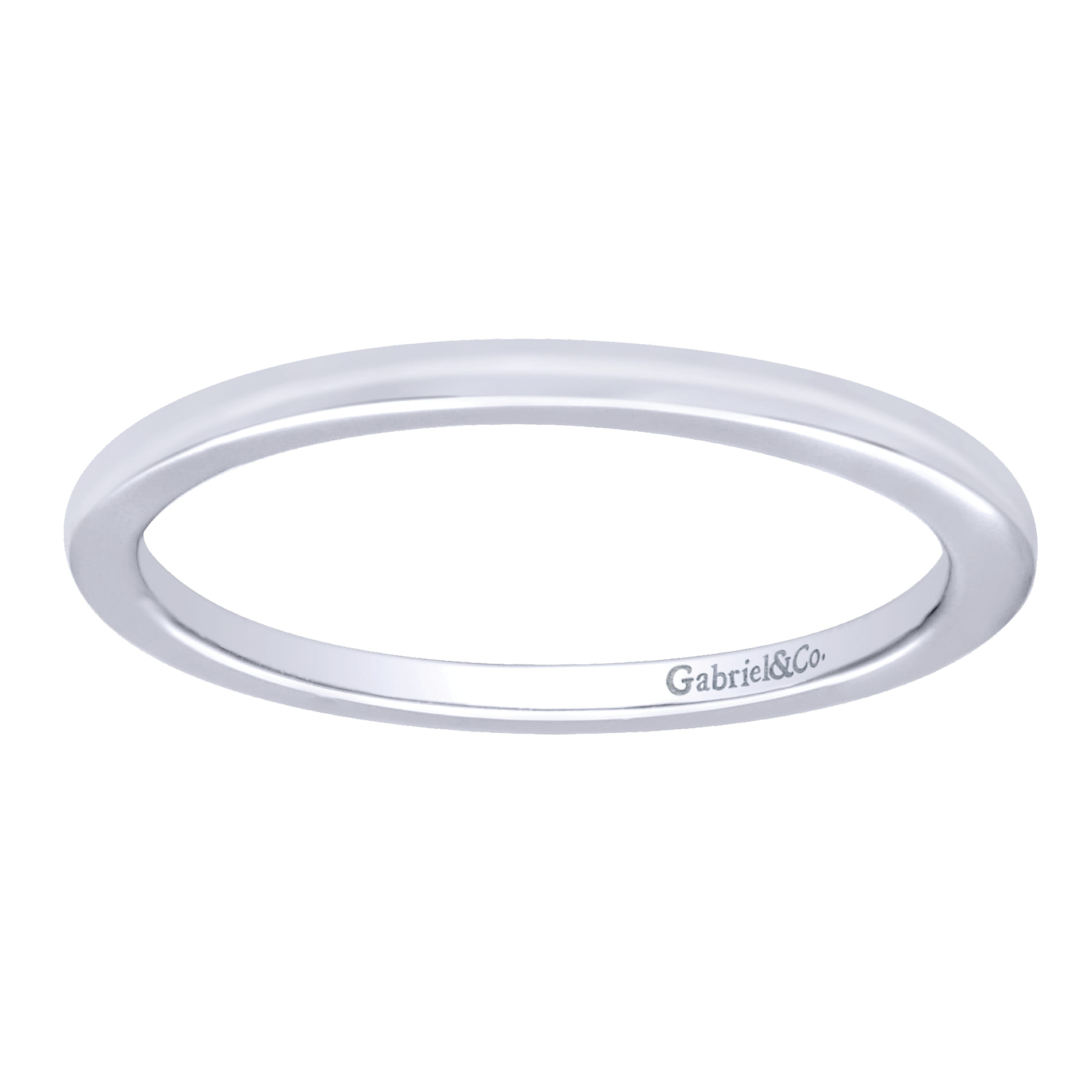 14K White Gold Matching Wedding Band - Shot 5