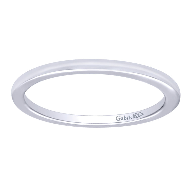 14K White Gold Matching Wedding Band - Shot 5