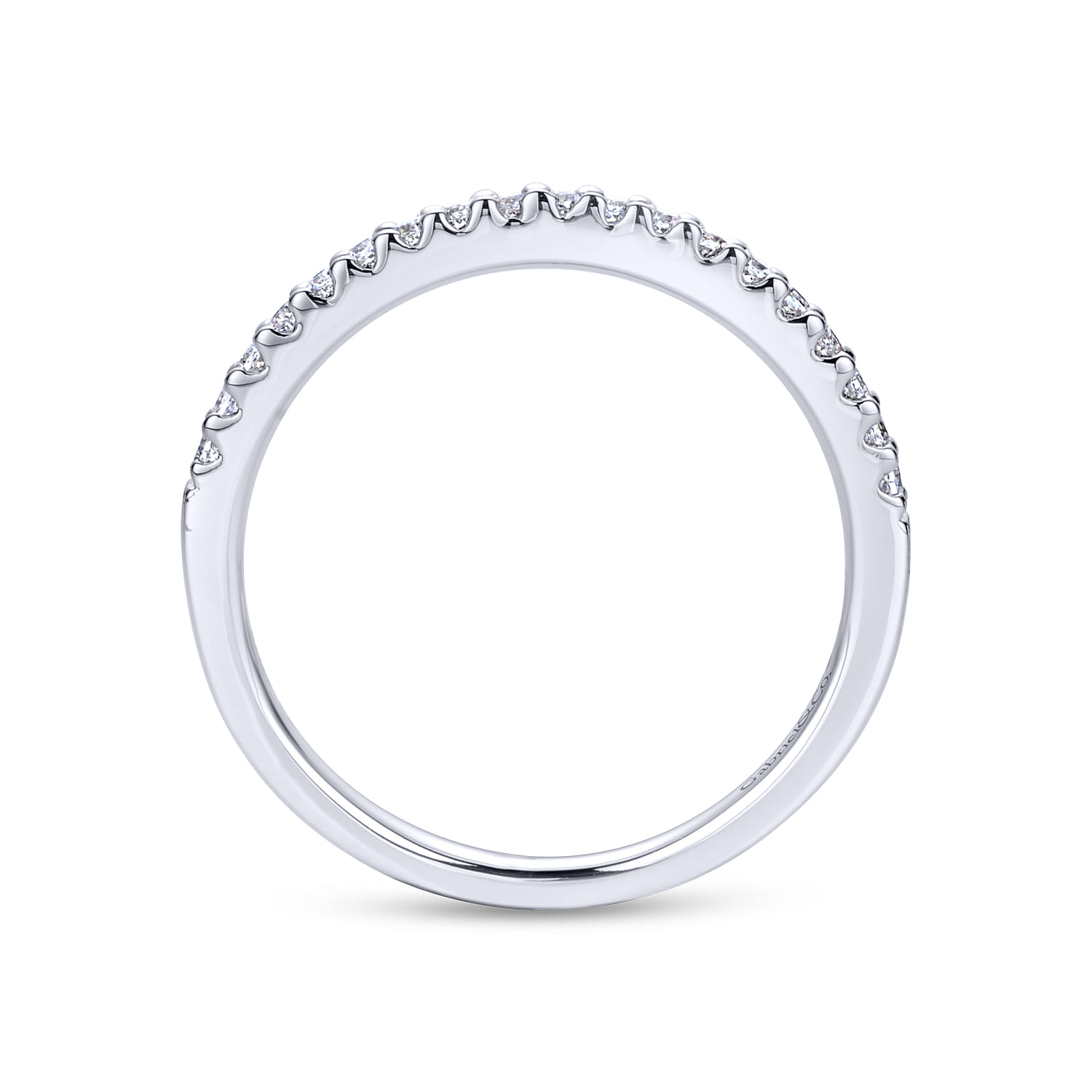 14K White Gold  Matching Wedding Band - 0.16 ct - Shot 2