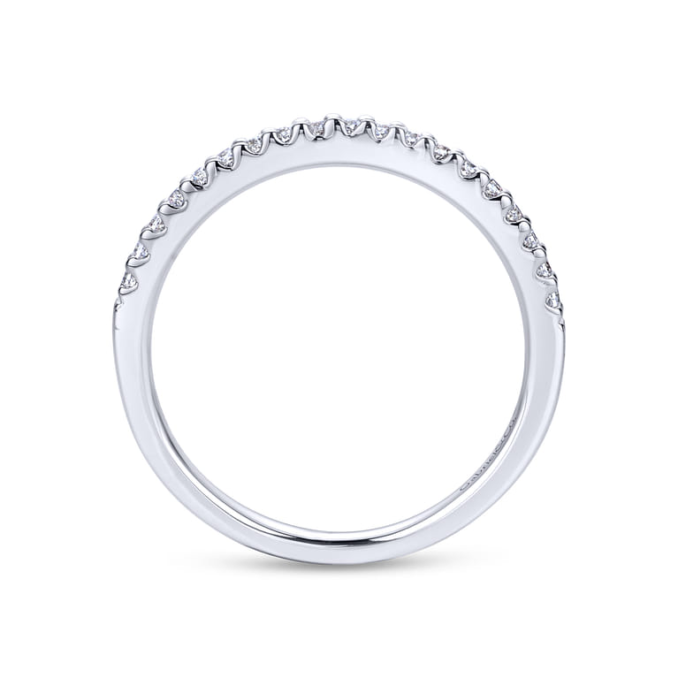 14K White Gold  Matching Wedding Band - 0.16 ct - Shot 2
