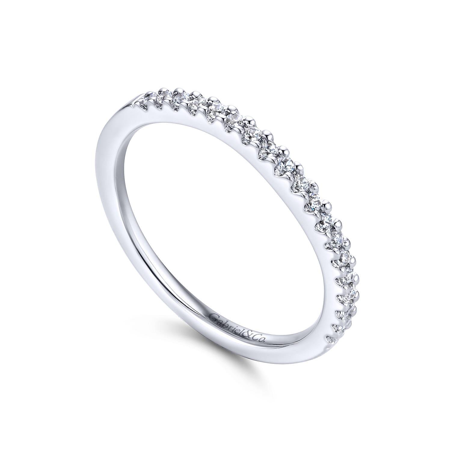 14K White Gold  Matching Wedding Band - 0.16 ct - Shot 3