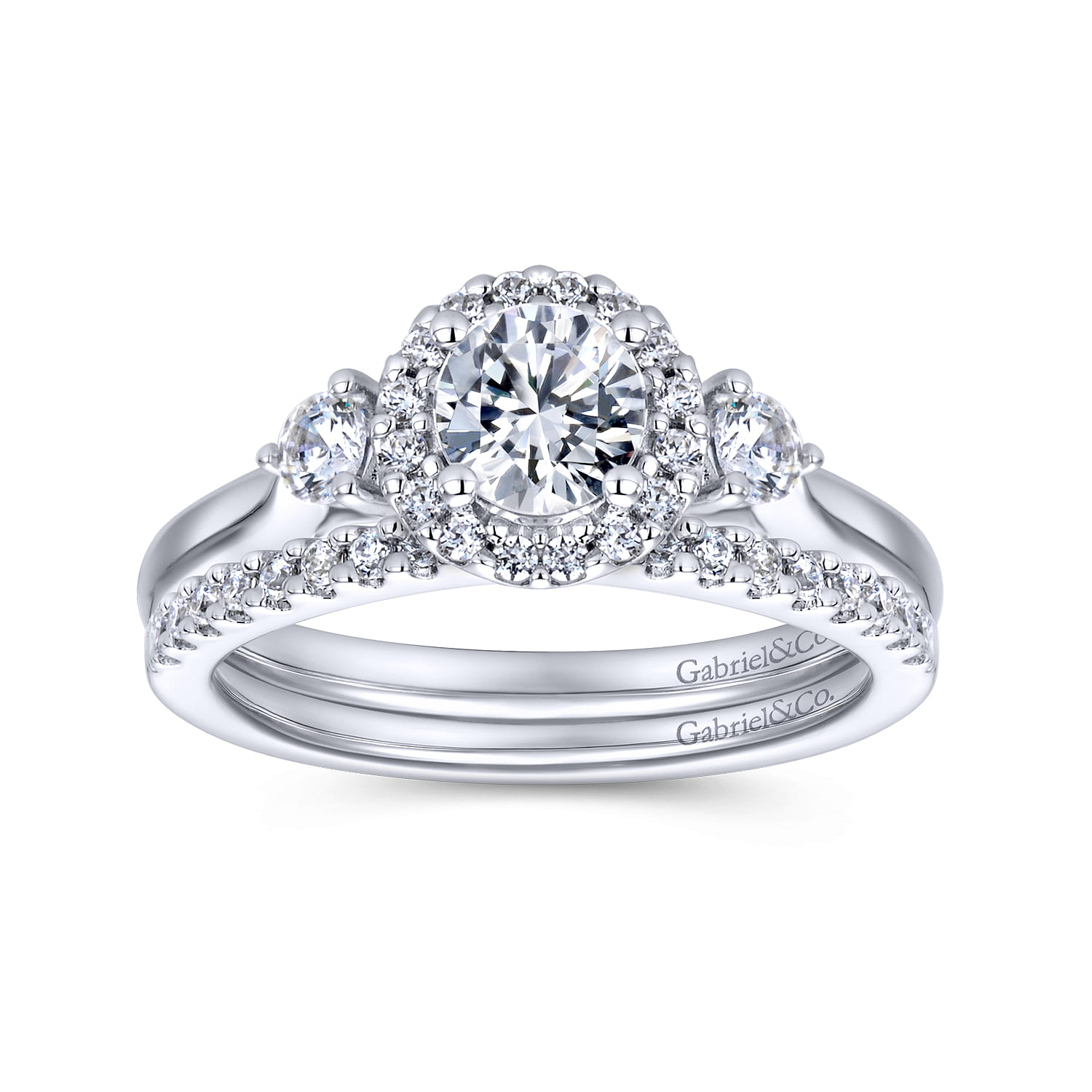 14K White Gold  Matching Wedding Band - 0.16 ct - Shot 4