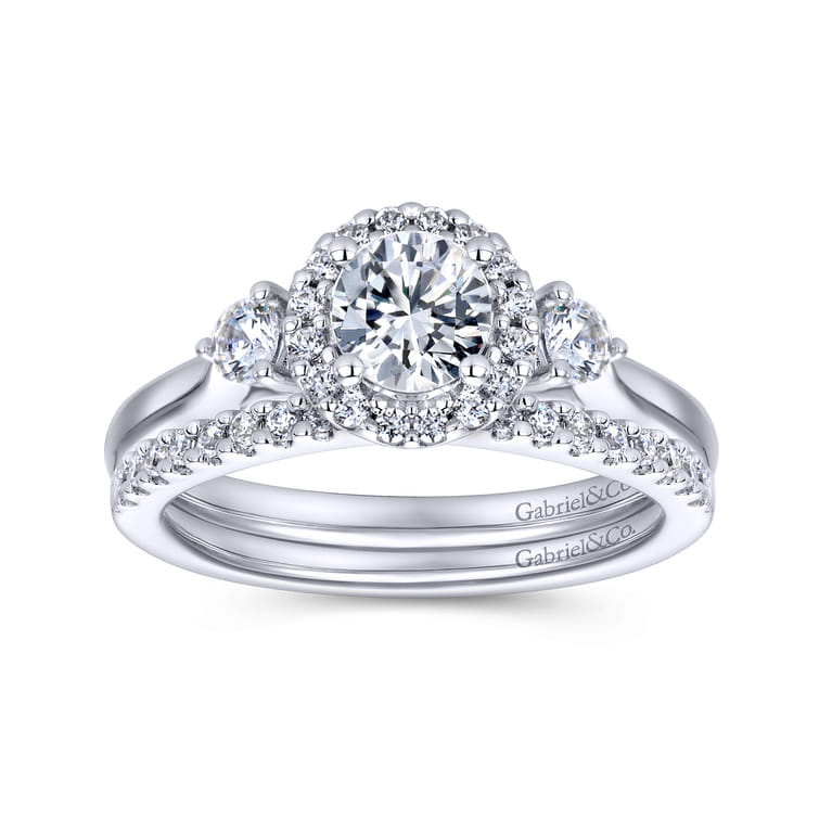 14K White Gold  Matching Wedding Band - 0.16 ct - Shot 4