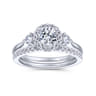 14K White Gold  Matching Wedding Band - 0.16 ct