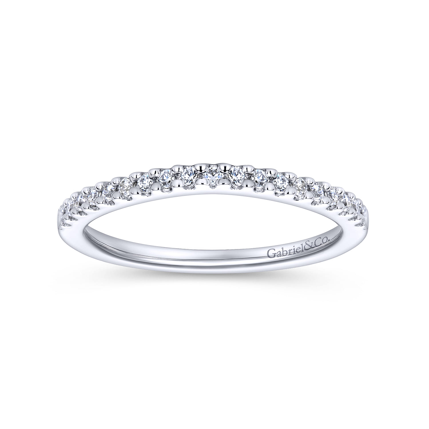 14K White Gold  Matching Wedding Band - 0.16 ct - Shot 5