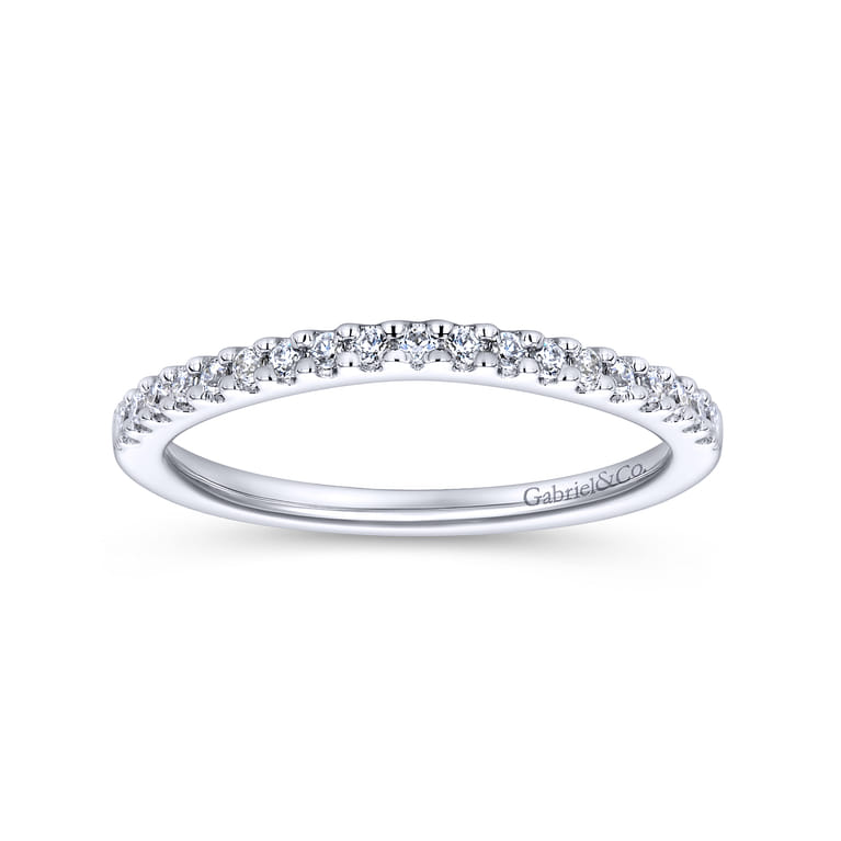 14K White Gold  Matching Wedding Band - 0.16 ct - Shot 5