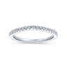 14K White Gold  Matching Wedding Band - 0.16 ct