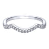 14K White Gold  Matching Wedding Band - 0.12 ct
