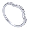 14K White Gold  Matching Wedding Band - 0.12 ct