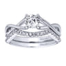 14K White Gold  Matching Wedding Band - 0.12 ct