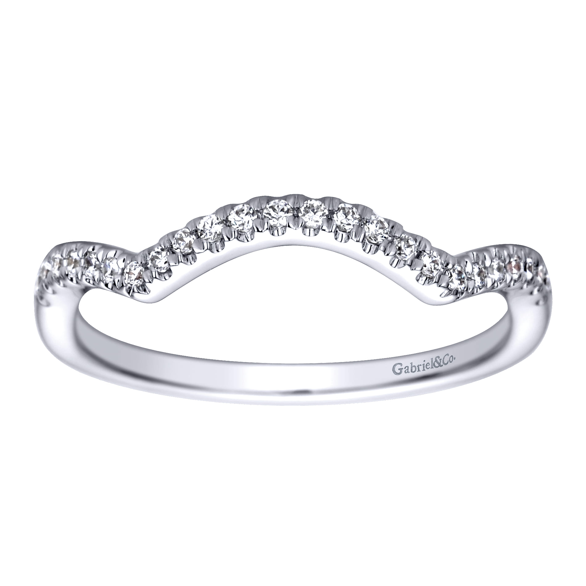 14K White Gold  Matching Wedding Band - 0.12 ct - Shot 5