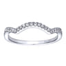 14K White Gold  Matching Wedding Band - 0.12 ct