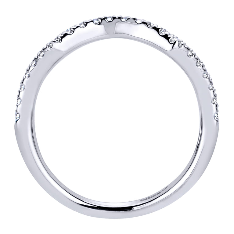 14K White Gold  Matching Wedding Band - 0.28 ct - Shot 2