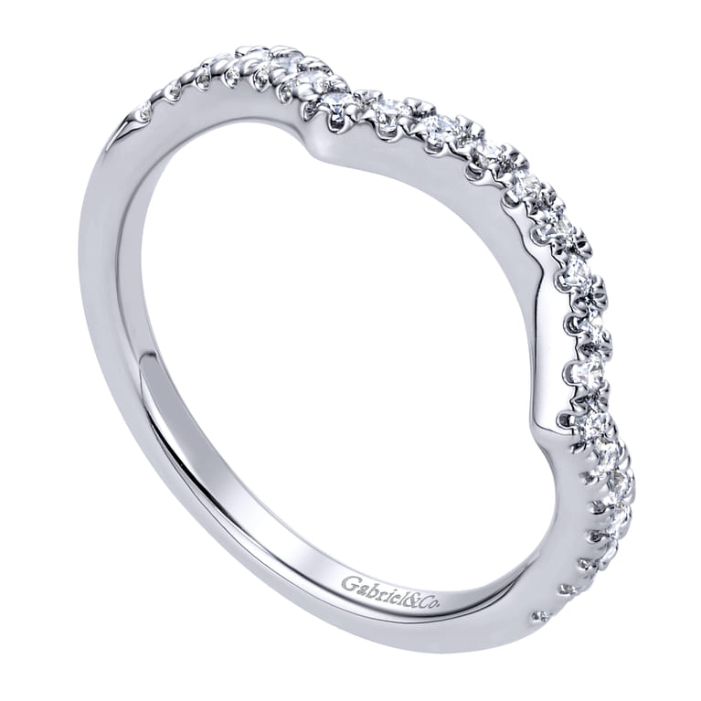 14K White Gold  Matching Wedding Band - 0.28 ct - Shot 3