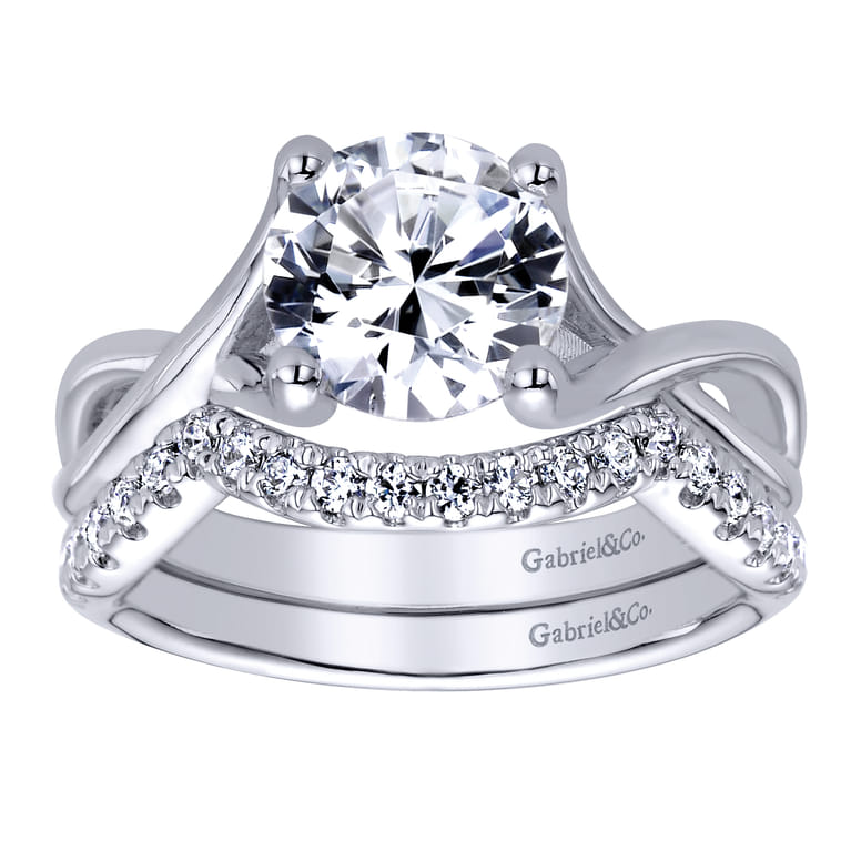 14K White Gold  Matching Wedding Band - 0.28 ct - Shot 4