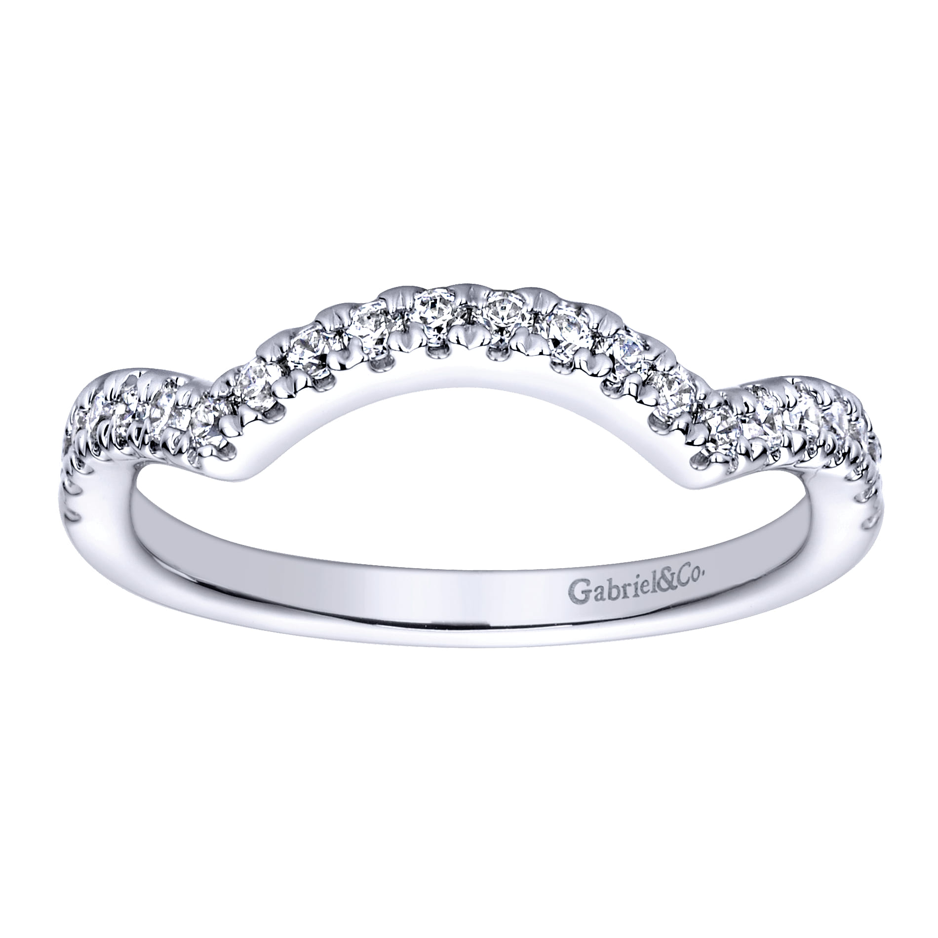 14K White Gold  Matching Wedding Band - 0.28 ct - Shot 5