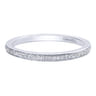 14K White Gold  Matching Wedding Band - 0.09 ct