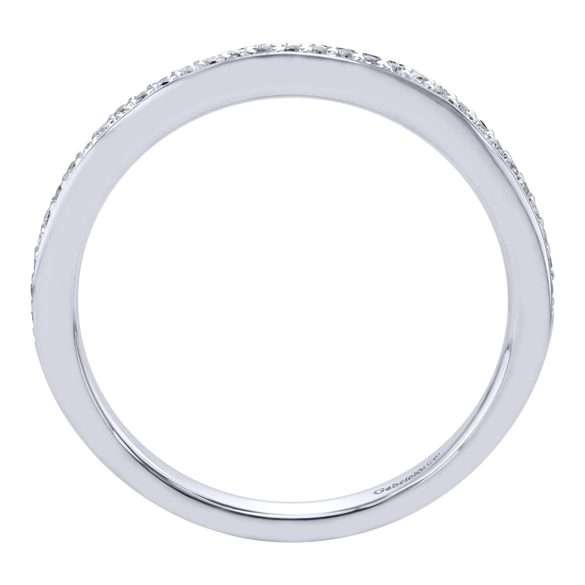 14K White Gold  Matching Wedding Band - 0.09 ct - Shot 2