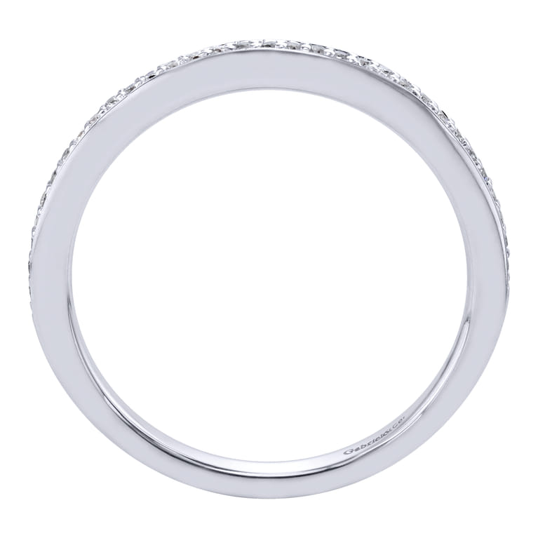 14K White Gold  Matching Wedding Band - 0.09 ct - Shot 2