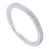 14K White Gold  Matching Wedding Band - 0.09 ct