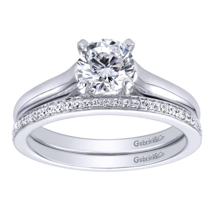 14K White Gold  Matching Wedding Band