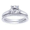 14K White Gold  Matching Wedding Band - 0.09 ct