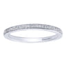 14K White Gold  Matching Wedding Band - 0.09 ct