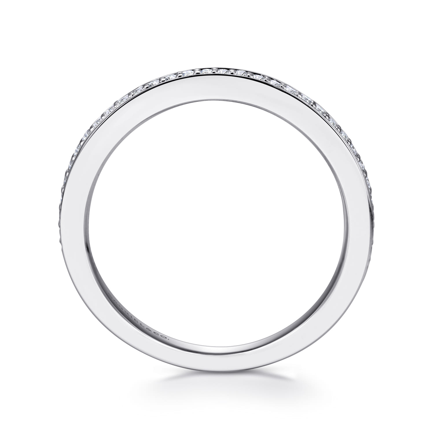 14K White Gold  Matching Wedding Band - 0.15 ct - Shot 2
