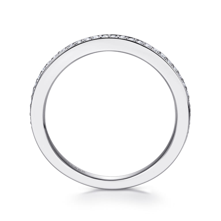 14K White Gold  Matching Wedding Band - 0.15 ct - Shot 2