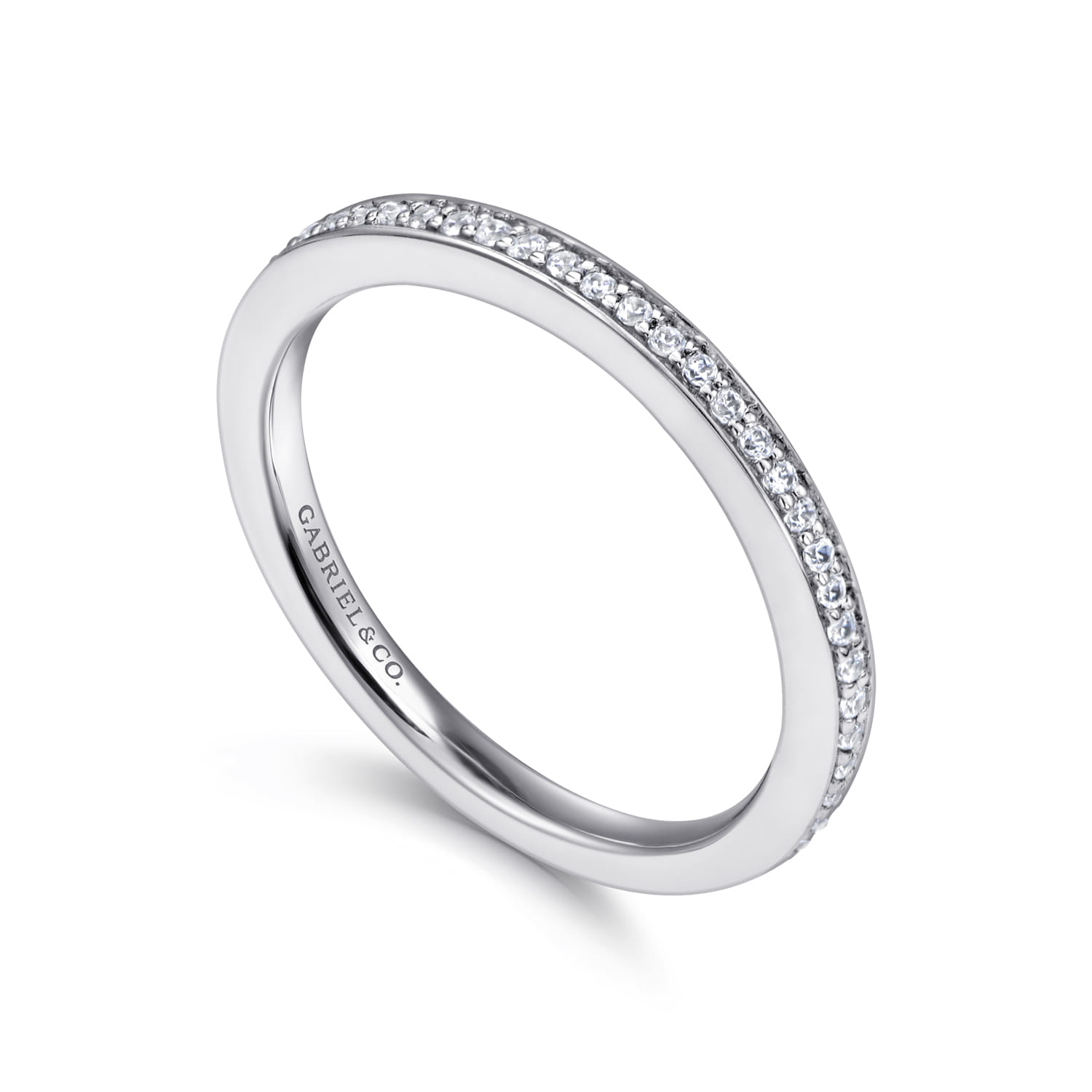 14K White Gold  Matching Wedding Band - 0.15 ct - Shot 3