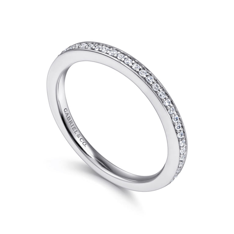 14K White Gold  Matching Wedding Band - 0.15 ct - Shot 3
