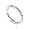 14K White Gold  Matching Wedding Band - 0.15 ct