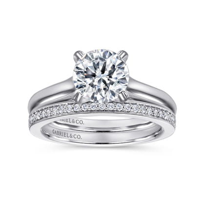14K White Gold  Matching Wedding Band