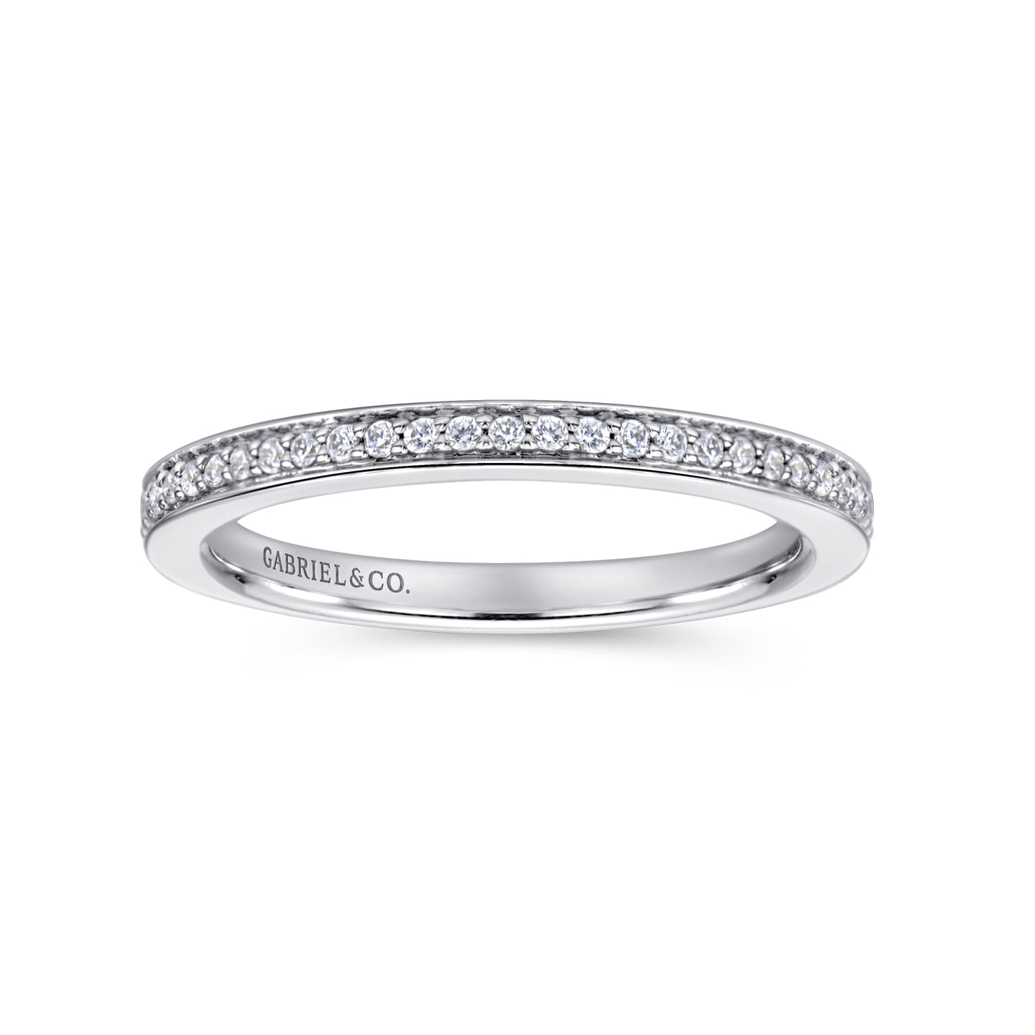 14K White Gold  Matching Wedding Band - 0.15 ct - Shot 5