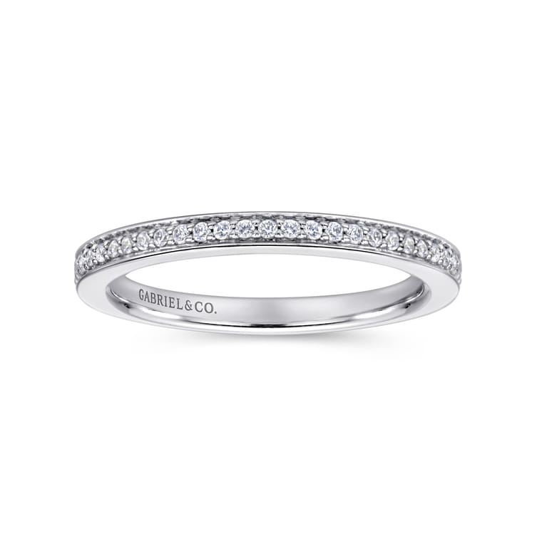 14K White Gold  Matching Wedding Band - 0.15 ct - Shot 5