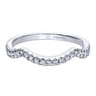 14K White Gold  Matching Wedding Band - 0.12 ct