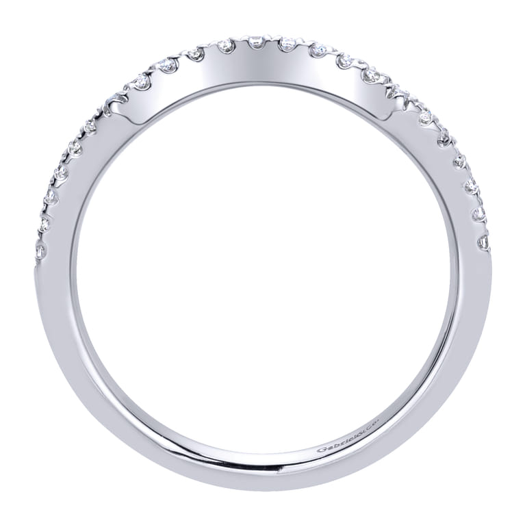 14K White Gold  Matching Wedding Band - 0.12 ct - Shot 2